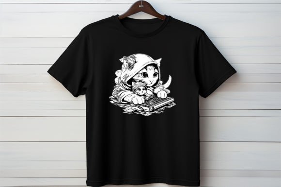Cat Fatherhood Gaming T-Shirt Design: A Purrfect Creative Asset