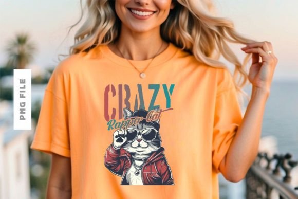 Crazy Rapper Cat T-shirt Design: Unleash Your Creative Edge