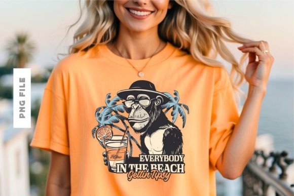 Everybody in the Beach T-shirt Design: A Versatile Creative Asset