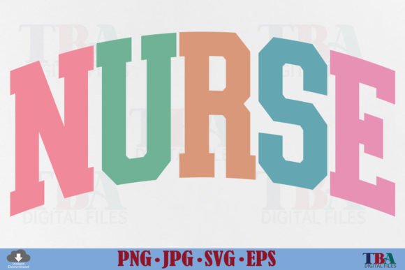 Nurse SVG Retro PNG: Vintage Varsity Design Assets
