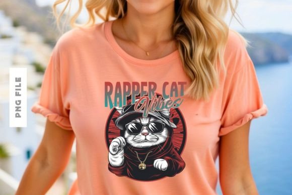 Rapper Cat Vibes: A Modern Design Asset
