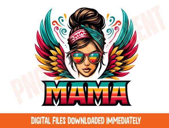 Stylish Mama PNG: Modern Motherhood Design for Creators