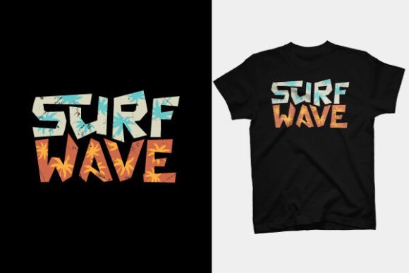 T-SHIRT DESIGN - SURF WAVE: Dynamic Visual Assets