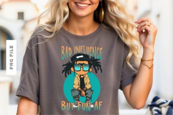 Unleash Bold Visuals with the Bad Influence T-shirt Design